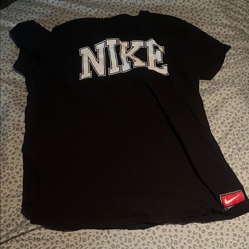 Nike Black Tee with Bold White Logo